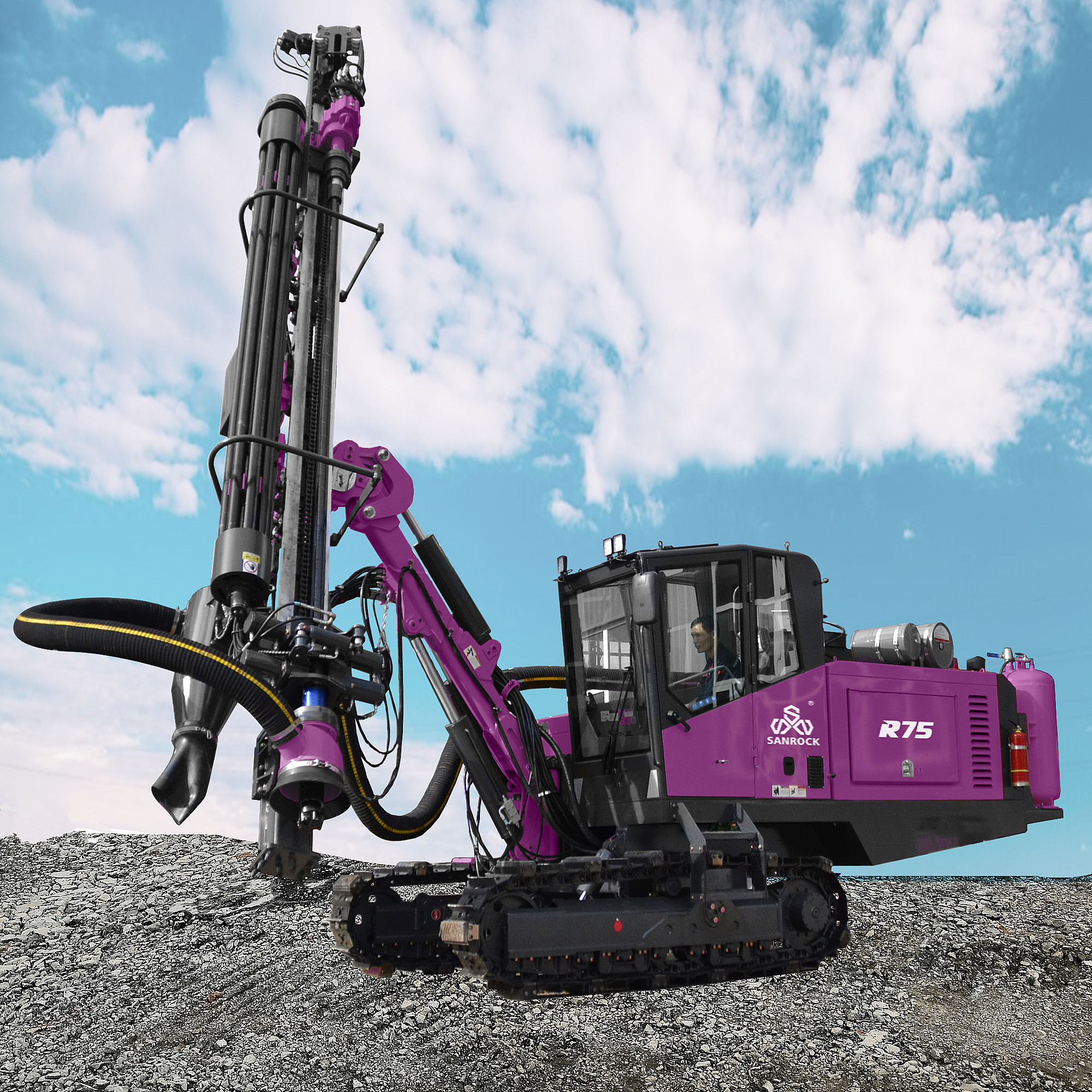 Hydraulic Borehole Drilling Rig Machine Mining Crawler DTH Drilling Rig Equipment