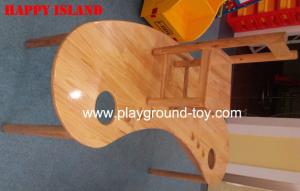 China Moon Shape Nature Wood Classroom Furniture Tables For Child Day Care Centre Use wholesale