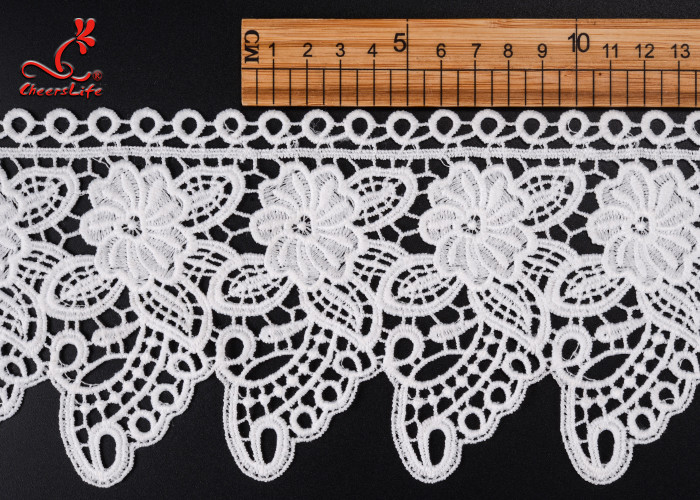 2.2cm Cute Water Soluble Flower Lace Trim For Children Garment  