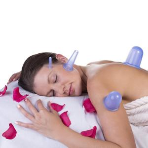 China Clear Silicone Massage 4pcs Vacuum Suction Cupping wholesale