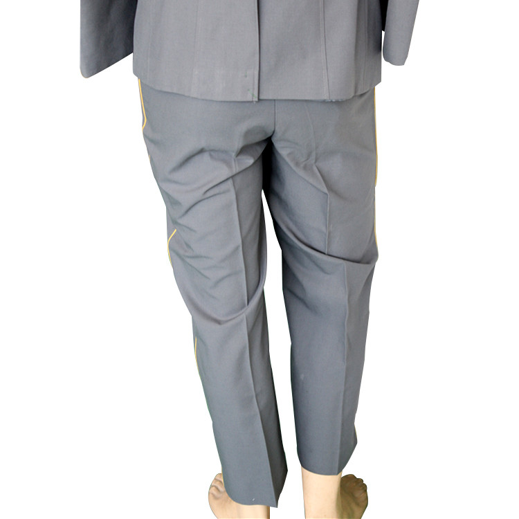 Formal Authoritative Ceremonial Uniform Set With Gold Buttoned Jacket And Straight Legged Trousers