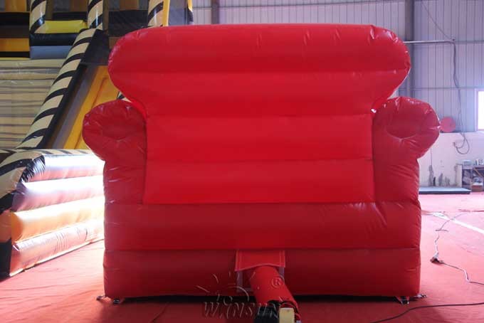 Red Sofa Inflatable Model Water Resistant PVC Tarpaulin Made