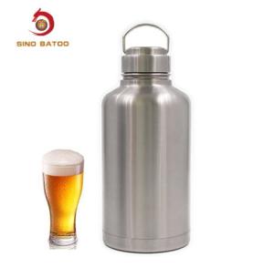 China SS304 Vacuum Insulated Growlers , 64oz Double Wall Stainless Steel Growler wholesale