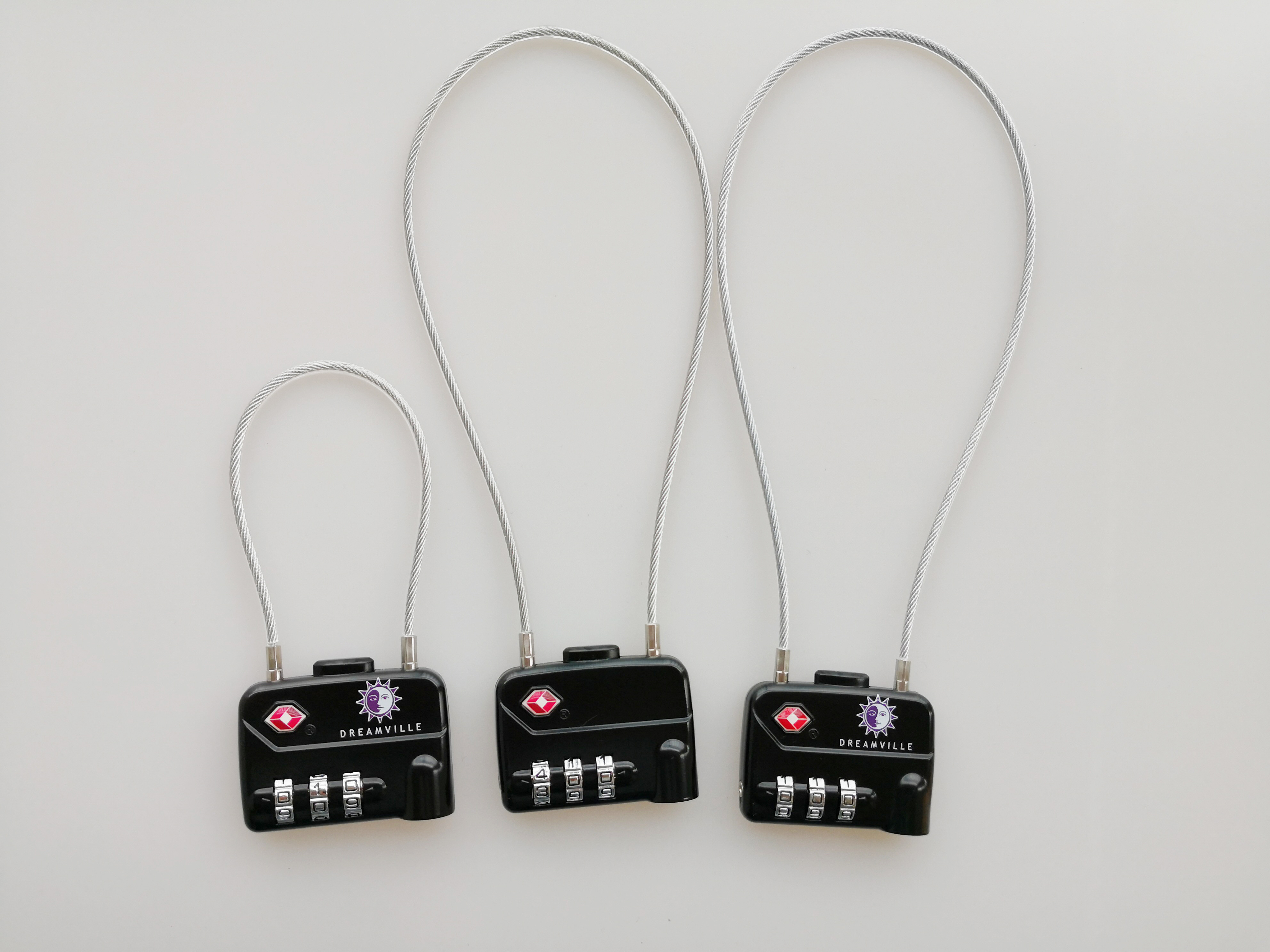 PC Material TSA Combination Padlock / TSA 12091 Small Padlocks For Luggage