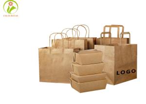 China C2S Artpaper Flexo Printing Kraft Paper Bag FSC Bakery Food Paper Bag wholesale