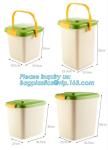 wheelie plastic airtight set 3-piece pet food container, 20KG 53L pet food pp