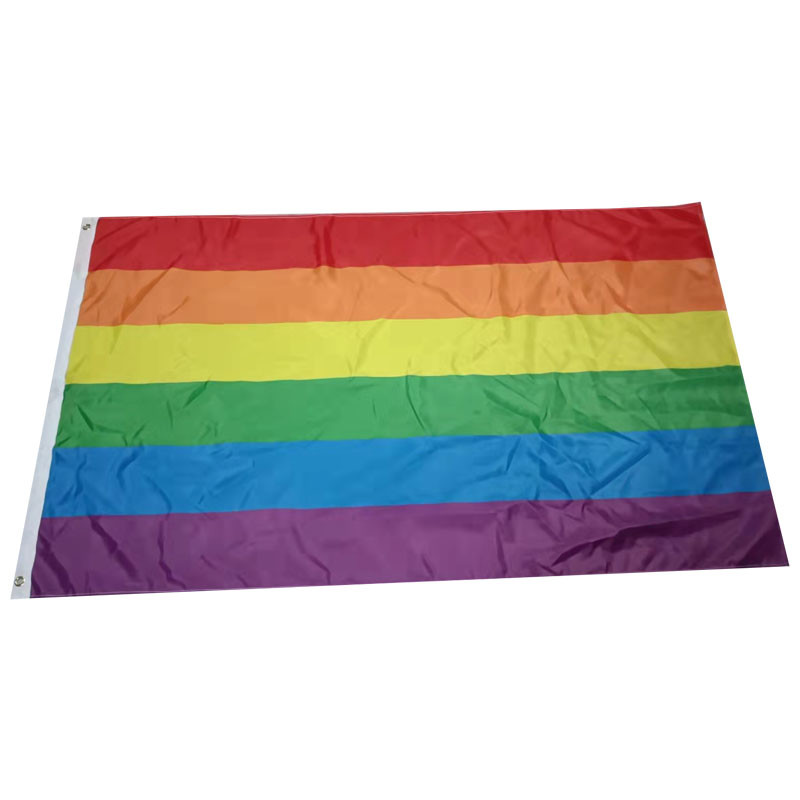 Triangle Square Rectangle LGBT Flag 100 Polyester Material For Outdoor