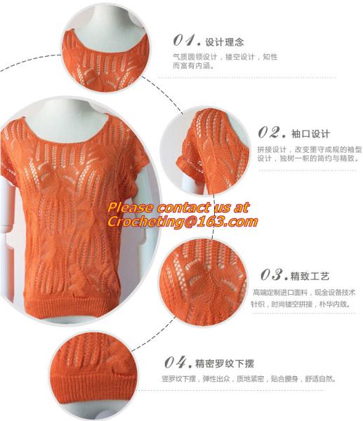 Blouse, clothing, garment, Hollow out, belt, sexy knitted, crover up, crochet,