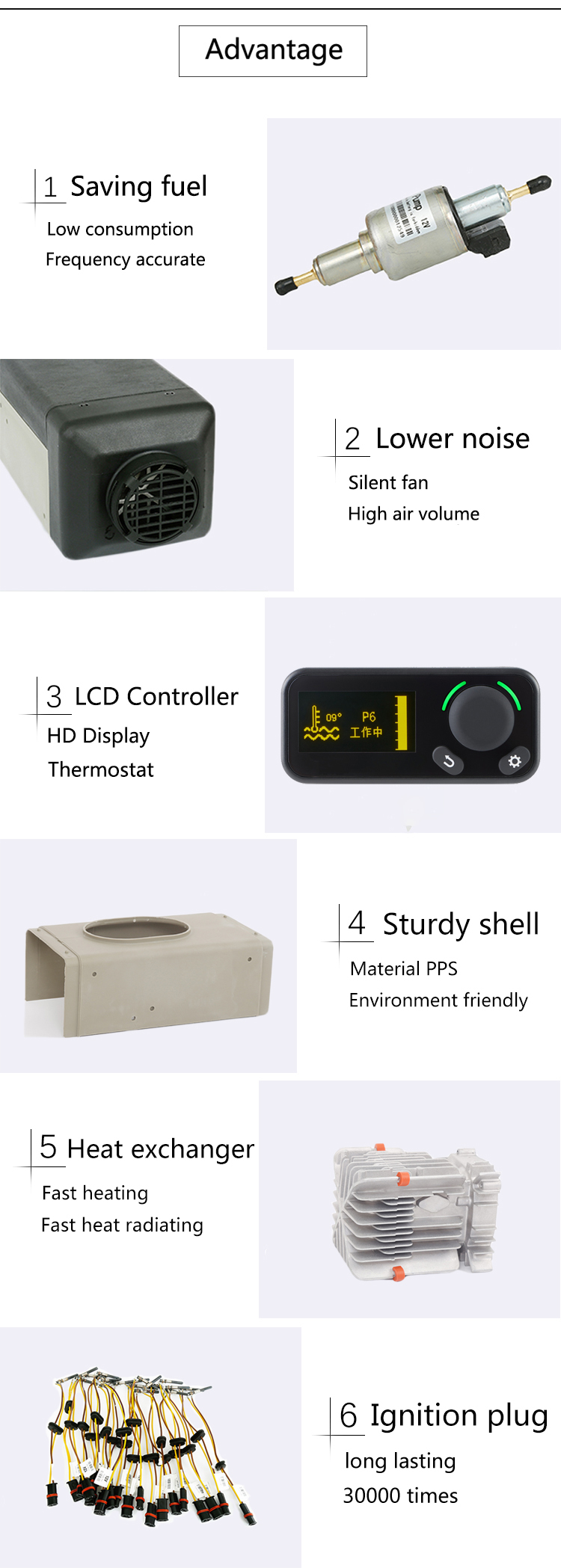 JP Diesel Air Heater 5kw 12v With CE Certificate For RV Camper Truck Boat