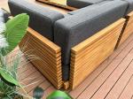 7 Seater Luxury Teak Wood Outdoor Patio Sofa Set Armless Sofa Size W99 x D104 x
