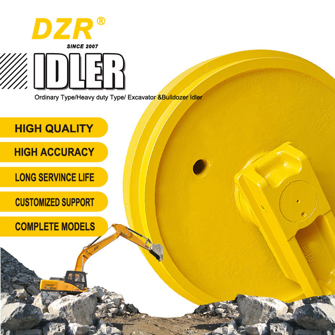 YC85 HRC53-57 2000Hours Excavator Front Idler For Components Of Undercarriage