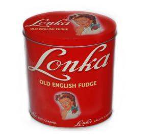 China Oval shaped red candy tin can wholesale