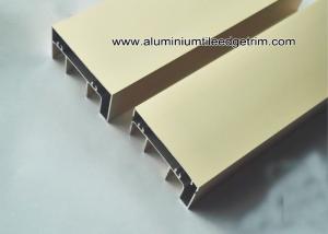 China Anodised Gold Aluminum Extrusion Sliding Door Track / Channel wholesale
