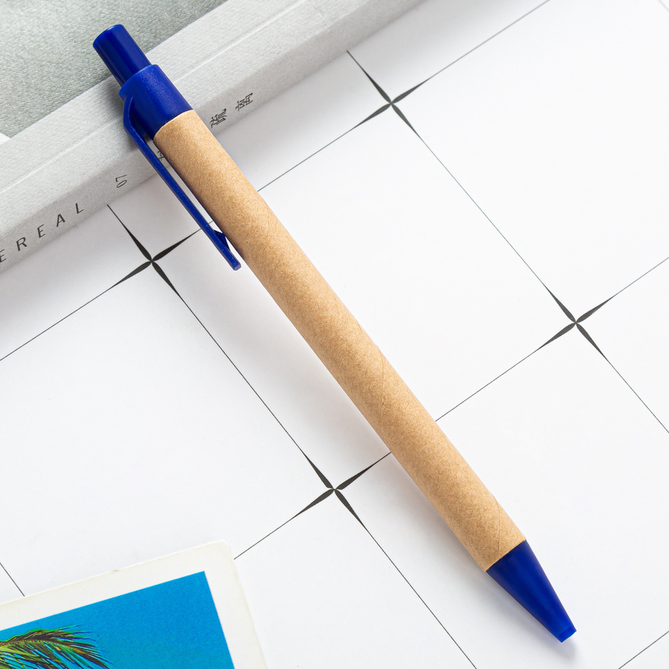 Black Ink Ballpoint Pen with Custom Logo Made from Eco-Friendly Bamboo