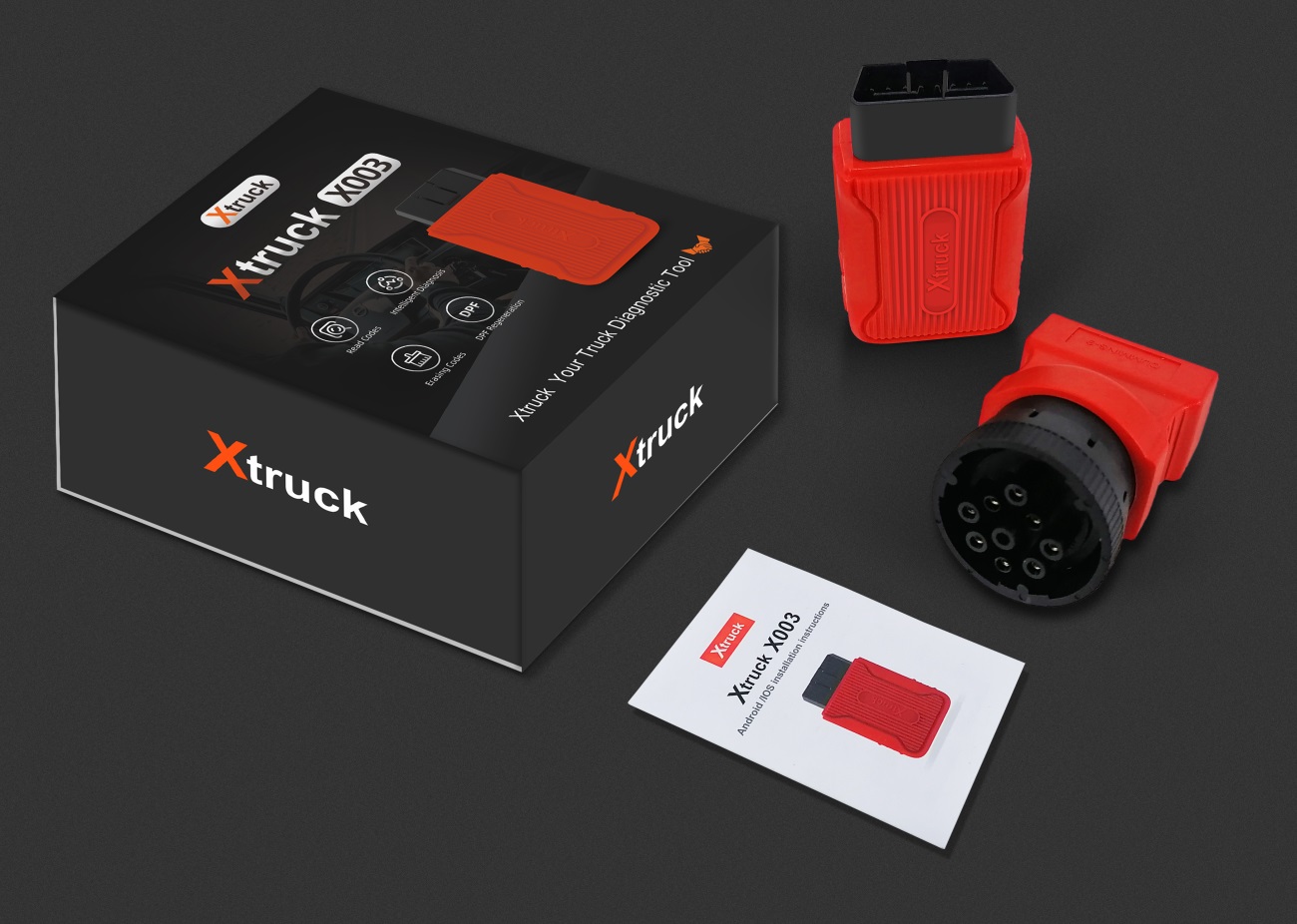 For Xtruck X003 scanner Tool DPF Heavy Duty Truck ECU Programming Forced Regeneration FOR Vol-vo/Sca-nia/Cummins Diagnostic Tool