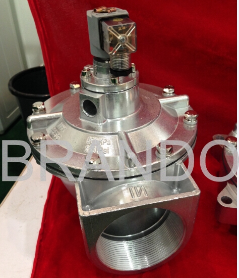 Double Diaphragm Right Angle Electromagnetic Pulse Valve 2 1/2" Connecting Port
