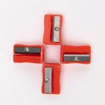 11.4mm Plastic Red Pencil Sharpener Single Hole