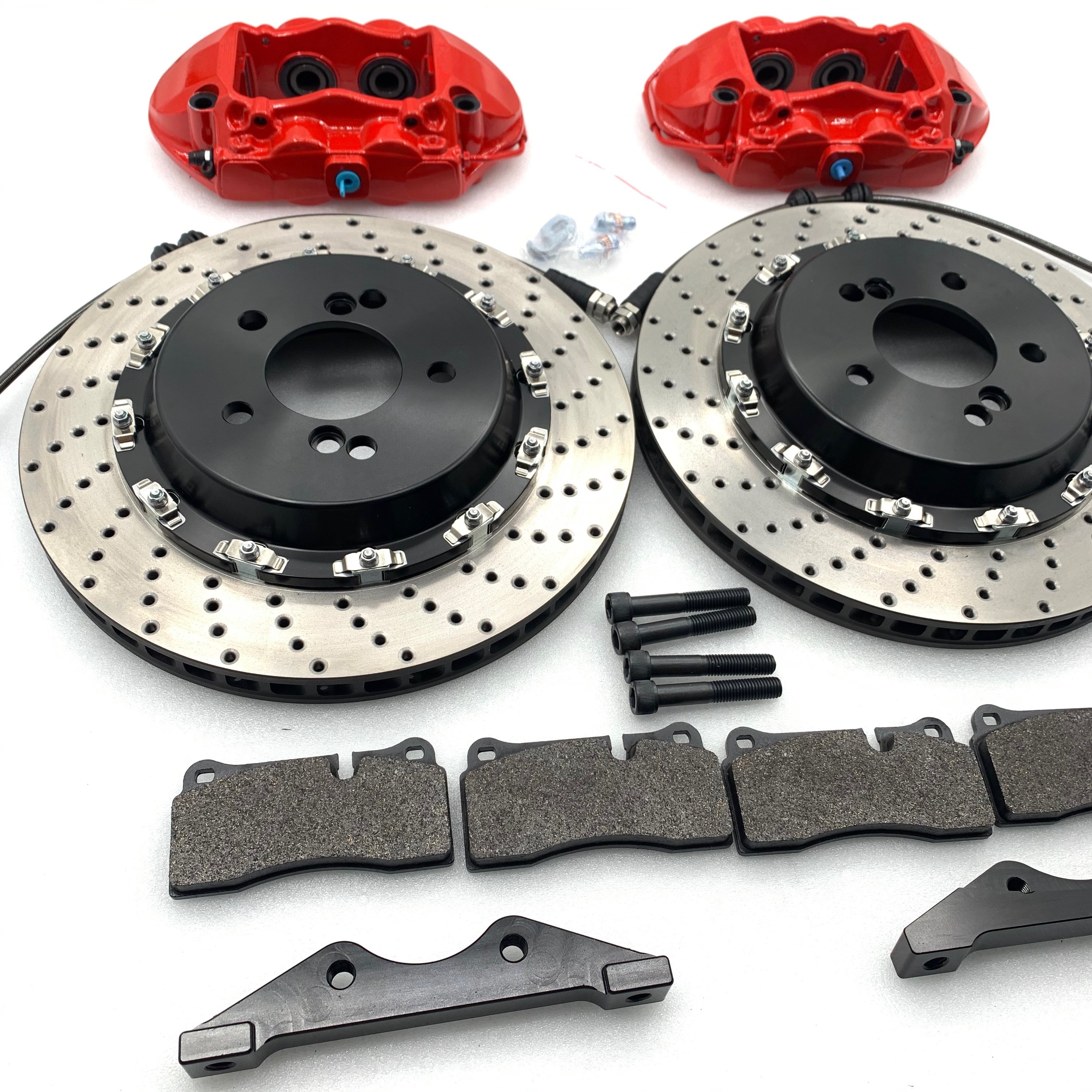HT250 Rear Car 4 Pot Brake Kits For Cars Caliper Full Floating Bell 355*28mm