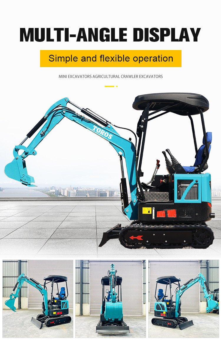 19KW Toros Mini Excavator Hydraulic 1.5 Ton Mini Digger Home Use