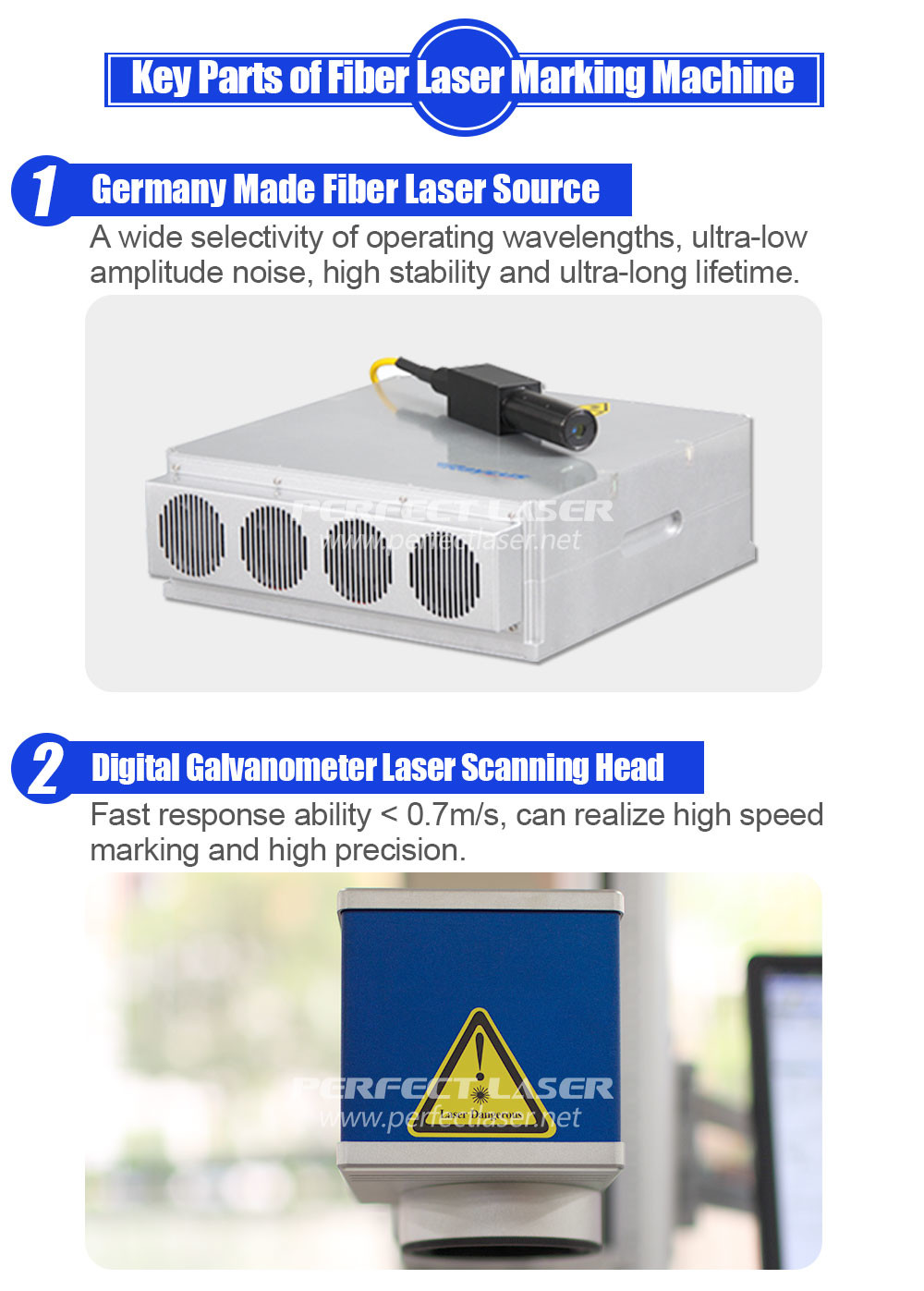 Portable 20w 30w 50w Fiber Laser Marking Engraving Machine Metal Laser Marking Machine