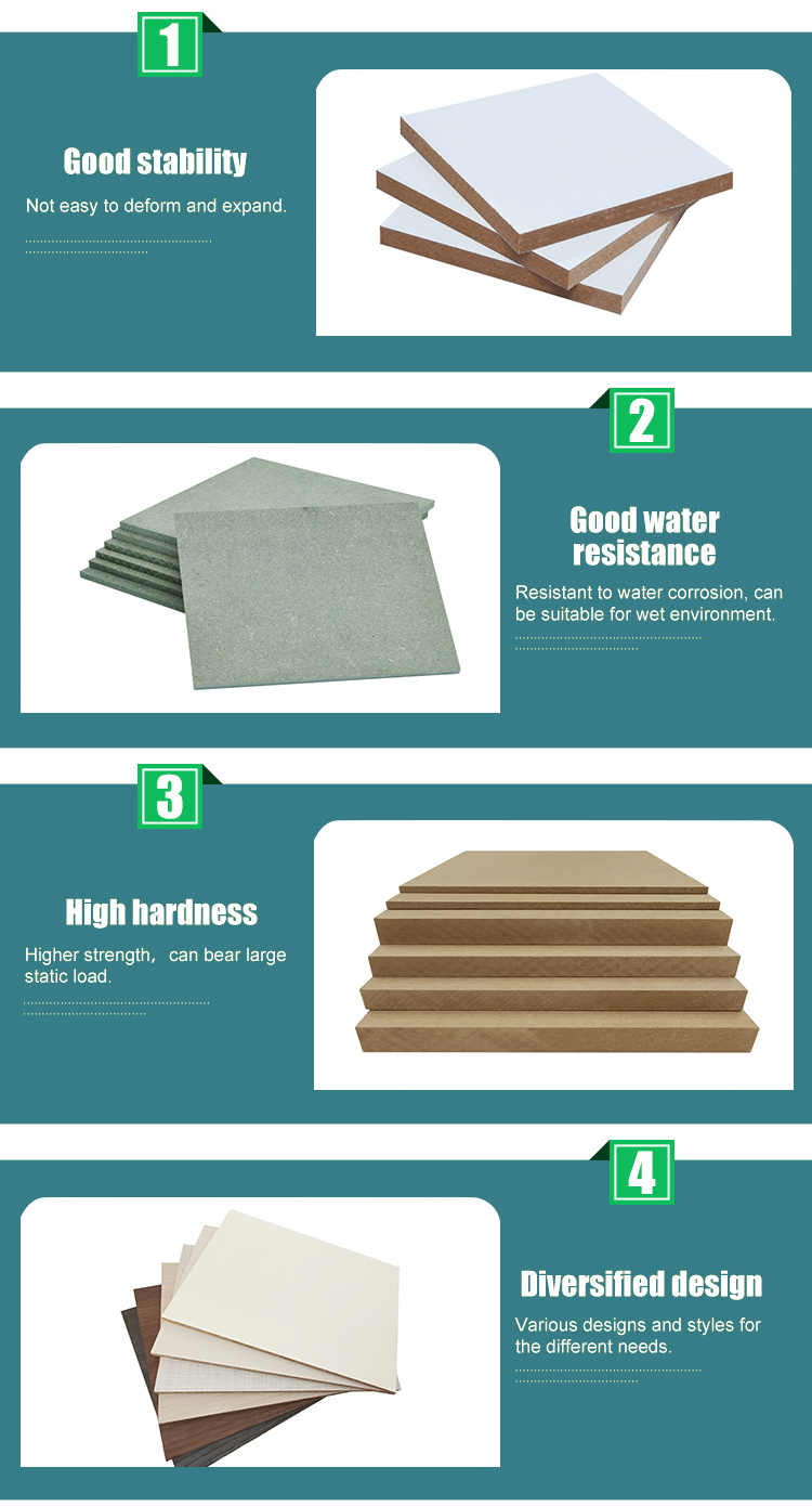 MDF Hardboard Modern wood fiberboard for interior design projects