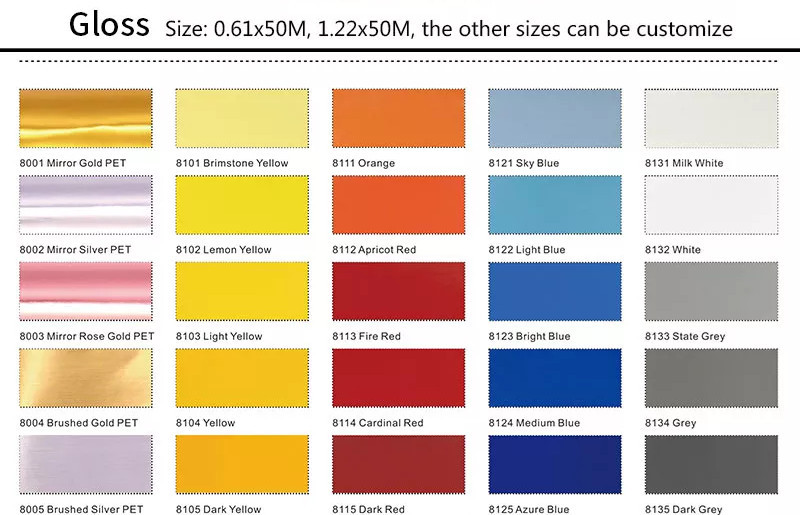 UV Resistant PET Metallic Color Cutting Vinyl Film 0.06mm For Advertising