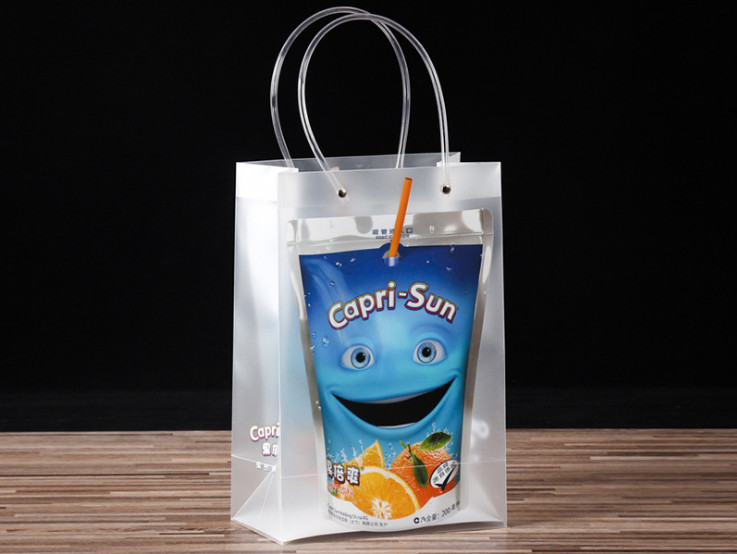 Pp handbags custom transparent clothing plastic bags pvc advertising cosmetics jewelry bag custom