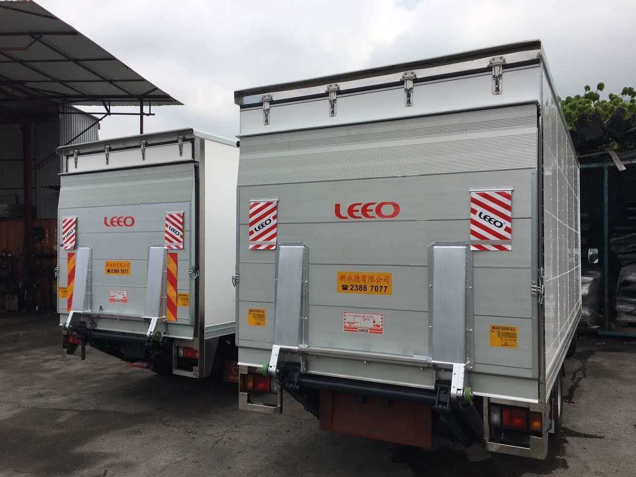 Double cantilever steel tailgate lift black, steel platform with voltage 24V 3KW