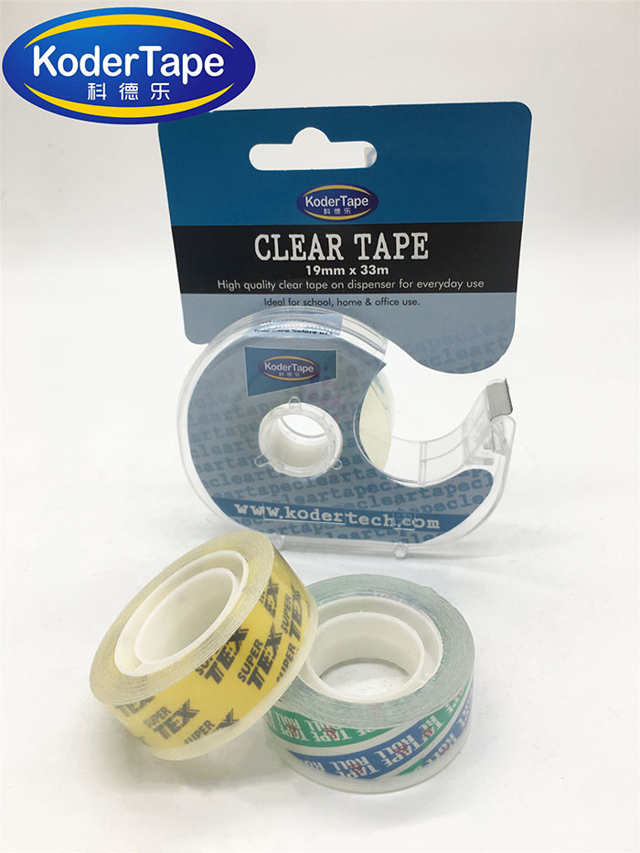 20mic Logo Printed Waterbase Acrylic Glue Super Crystal Bopp Film Stationery Tape
