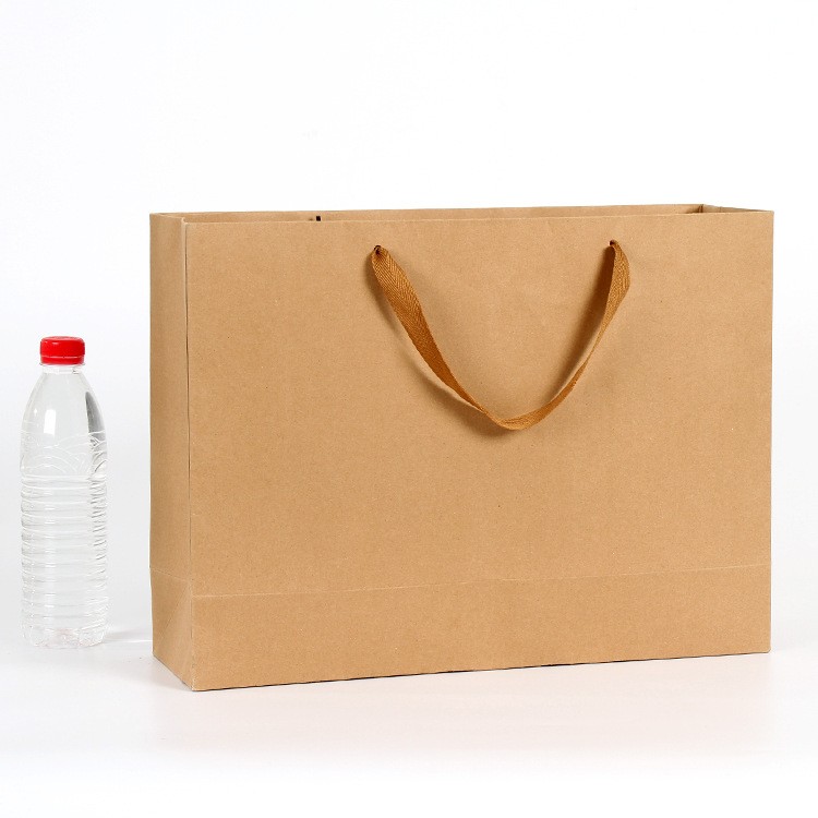 Antiwear Moistureproof Kraft Paper Gift Bags With Handles Multipurpose