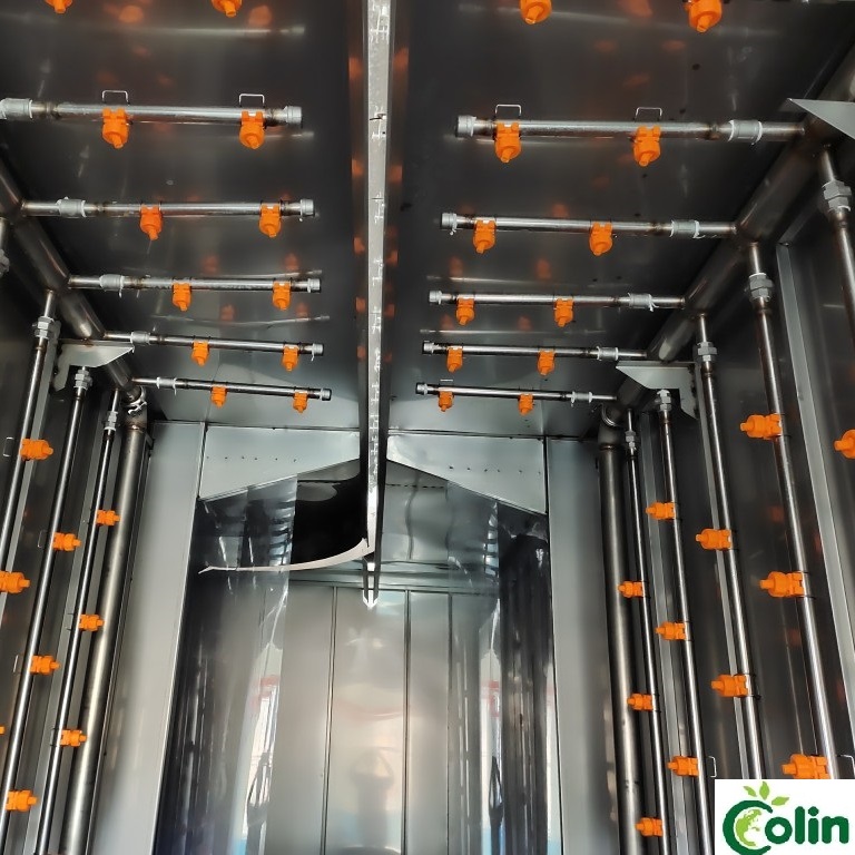 Tunnel Powder Coating Oven Overhead Conveyor System With Spraying Pretreatment