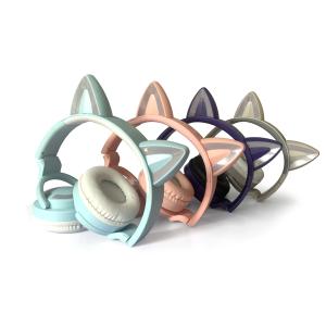 China Kids Stereo Bluetooth Headset Cat Ear LED Wireless Headphone wholesale