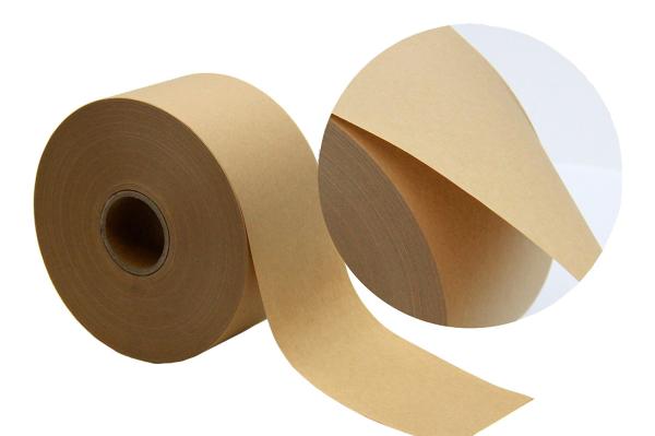 Non Reinforced Brown Kraft Paper Tape Eco Friendly Wet Water Activated Gummed