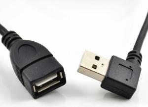 China Right angle USB 2.0 A male to female extension cable wholesale