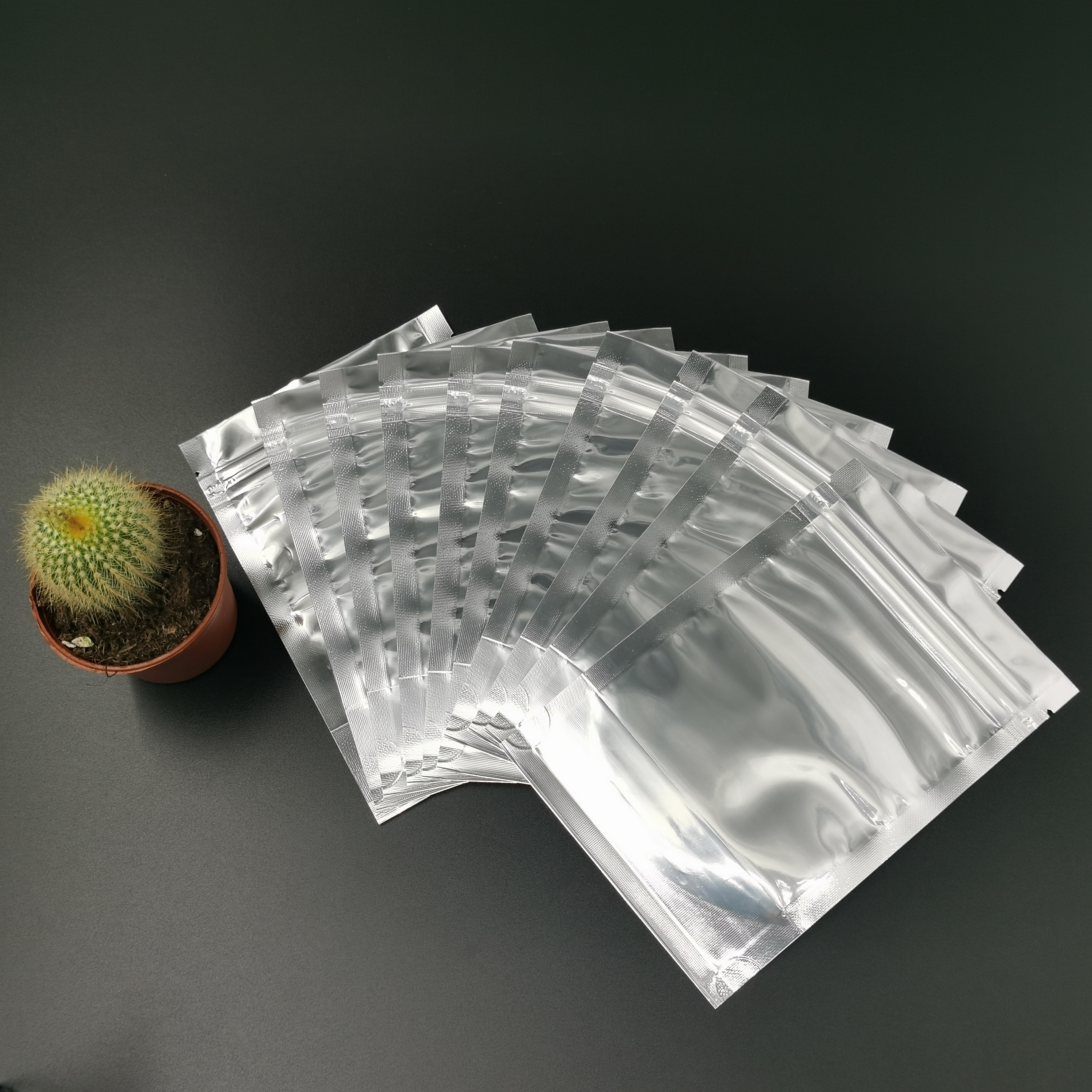 Mylar Aluminum Foil Plastic Packaging Bag Pouch Clear Front 8OZ-100OZ Capacity