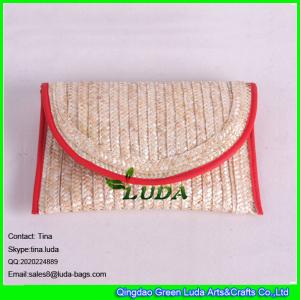 China LUDA natural wheat straw clutch bag wholesale