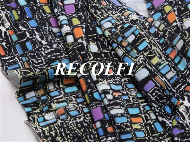 Poly Yarn Spandex Pattern Print Activewear Knit Fabric Waterproof Airproof