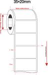 35mmx20mm Low Temperature Labels 1mil Black Matte High Temperature Resistant
