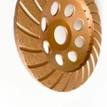 High Quality 7inch 180×4.5×20×22.23mm Diamond Continuous Turbo Grinding Cup