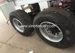 Hydraulic System Semi Tipper Truck With Three Axles White