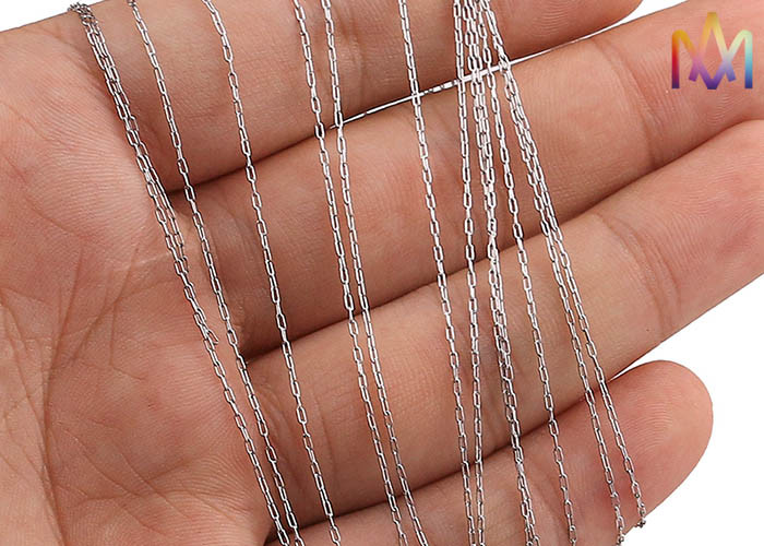 0.25mm Thickness Paperclip 304 Stainless Steel Necklace Chain Bulk