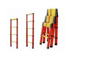 China FRP Fiberglass Telescoping Ladder , Insulated Fiberglass Telescopic Ladder wholesale