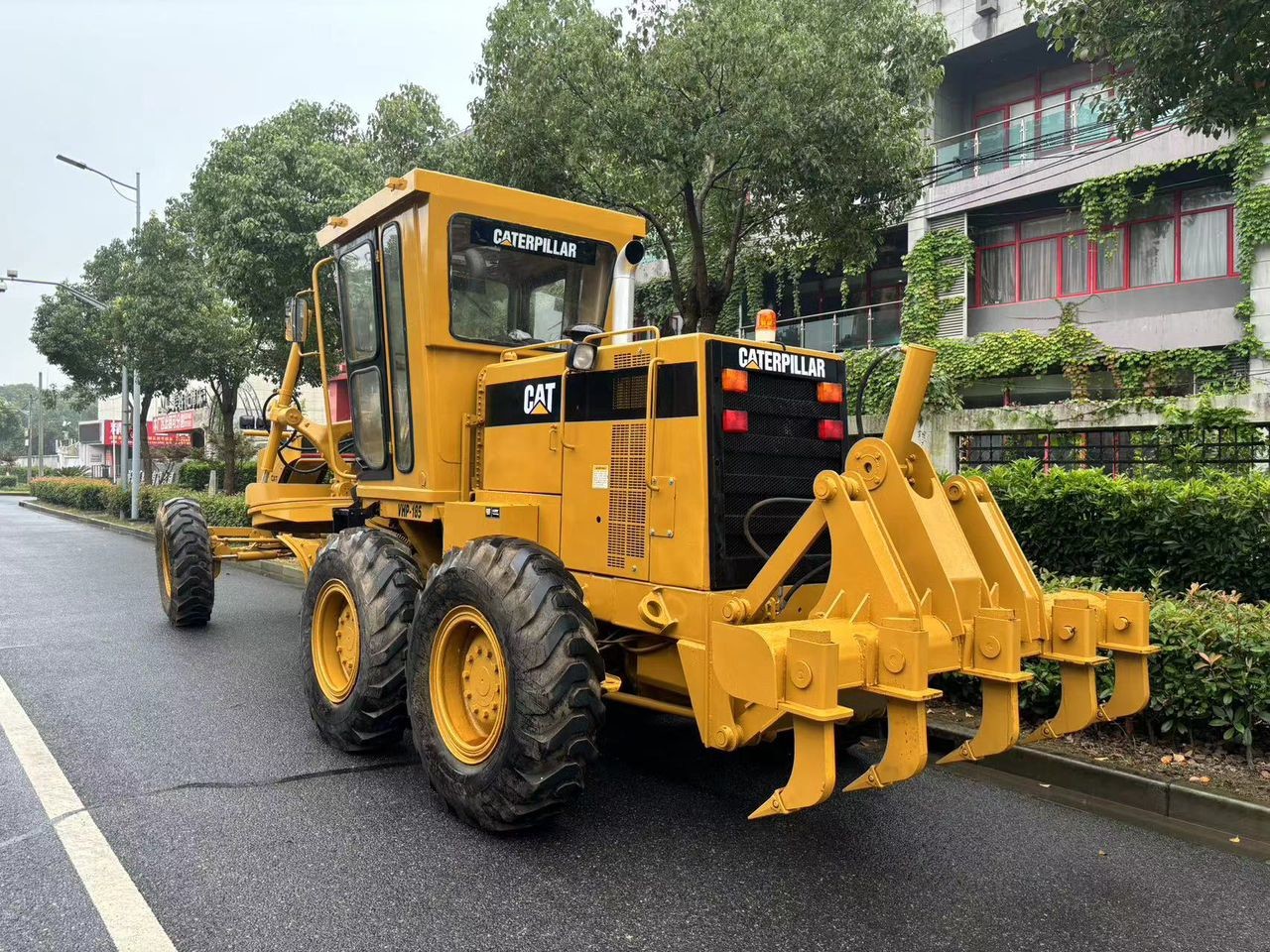 Original Japan 140H Caterpillar Motor Grader Second Hand Safety Operation