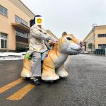 Shopping Mall Electric Dinosaur Ride on Scooter for Kids