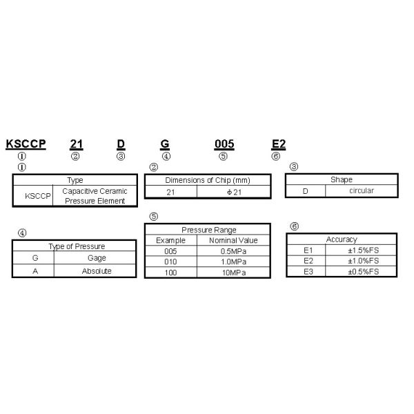 CCP serices capacitive ceramic pressure elements circular 21mm chip Pressure sensors