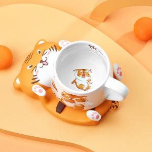 China Creative Chinese style cute tiger cute zodiac mug student personalized water mug  tiger year mug wholesale