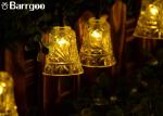 6M Solar Powered 30 Led Bell Fairy String Lights For Indoor Outdoor Xmas Party