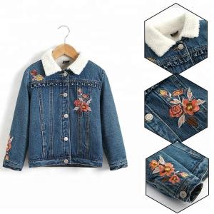 China Fashion Casual Kids Denim Clothes Girls Denim Jackets With Sherpa Lining wholesale