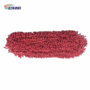 China 16x60cm Medium Size Red Thread High Performance Industrial Cotton Dust Mop Head wholesale