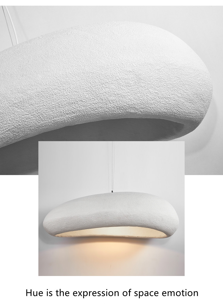 Nordic Wabi Sabi Restaurant LED Pendant Light Lustre Living Room Chandelier(WH-VP-174)